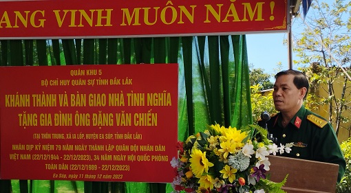 Khánh thành và bàn giao nhà tình nghĩa tại xã Ia Lốp