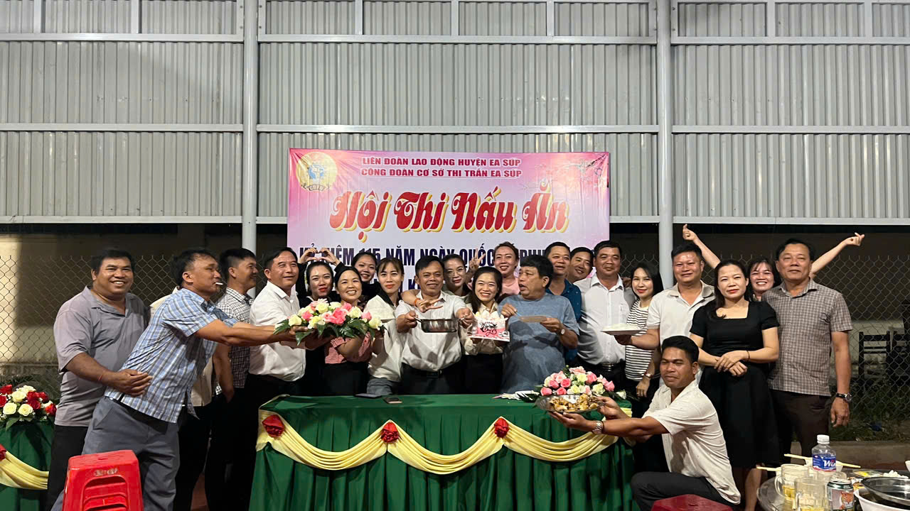 Công đoàn cơ sở thị trấn Ea Súp tổ chức Hội thi nấu ăn chào mừng kỷ niệm 115 năm ngày Quốc Tế Phụ Nữ 8/3 và 1985 năm khởi nghĩa Hai Bà Trưng