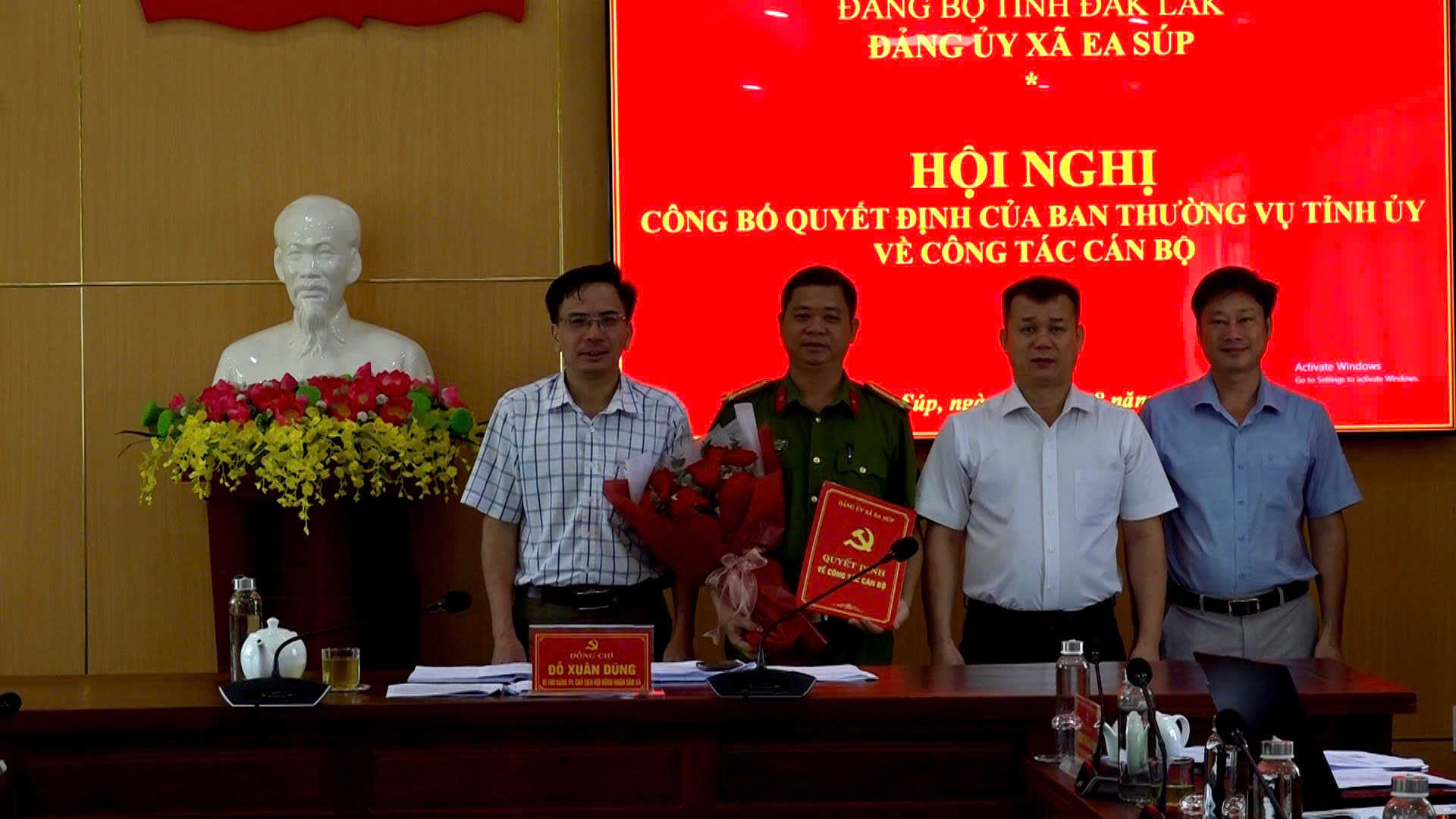 Công bố Quyết định của Ban Thường vụ Tỉnh ủy về công tác cán bộ