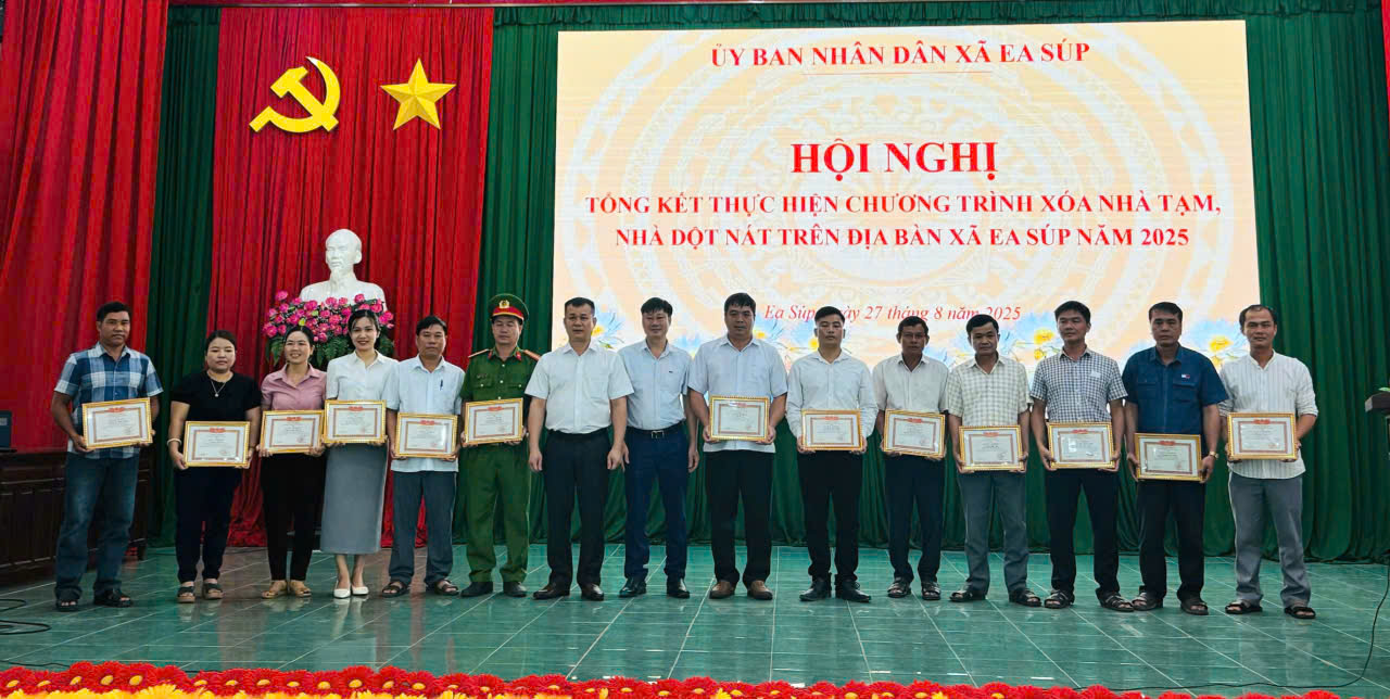 Xã Ea Súp đã hoàn thành 100% kế hoạch chương trình xoá nhà tạm, nhà dột nát