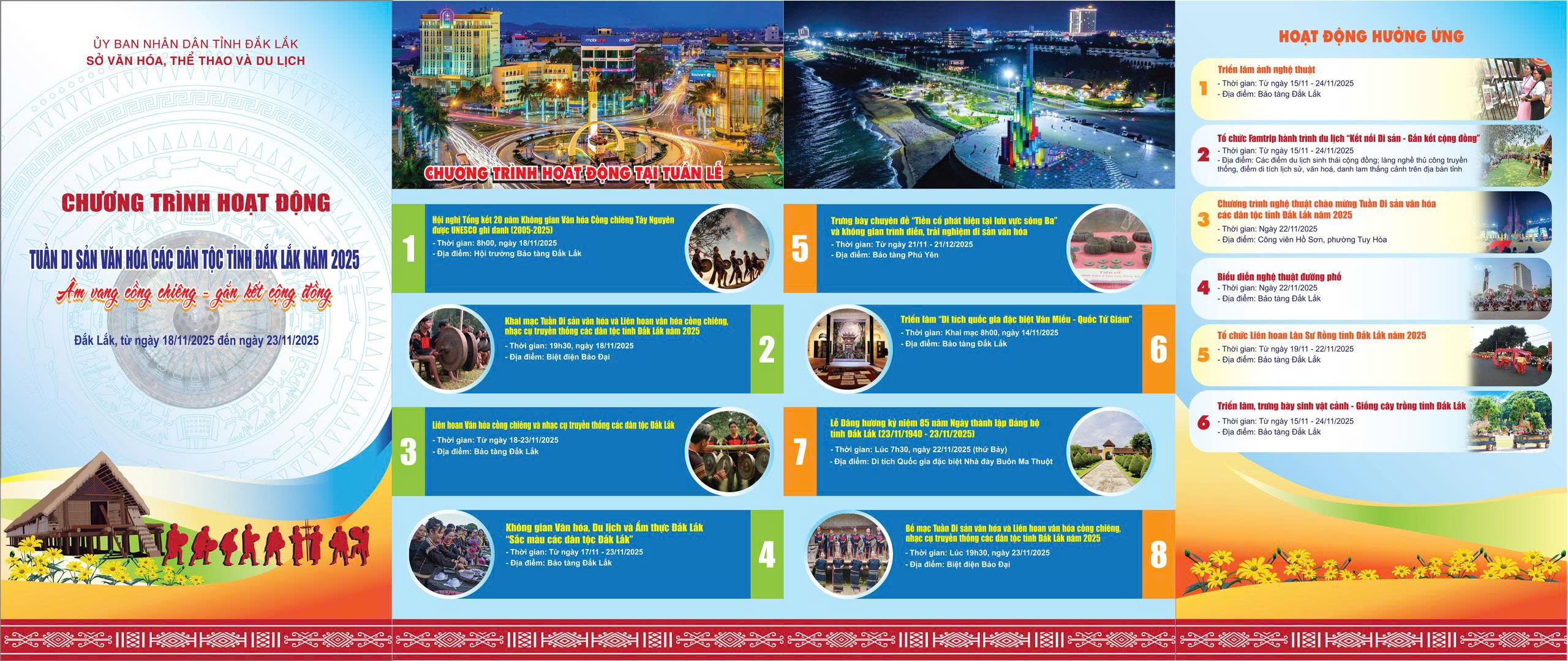 Chương trình hoạt động: Tuần di sản văn hóa các dân tộc tỉnh Đắk Lắk năm 2025