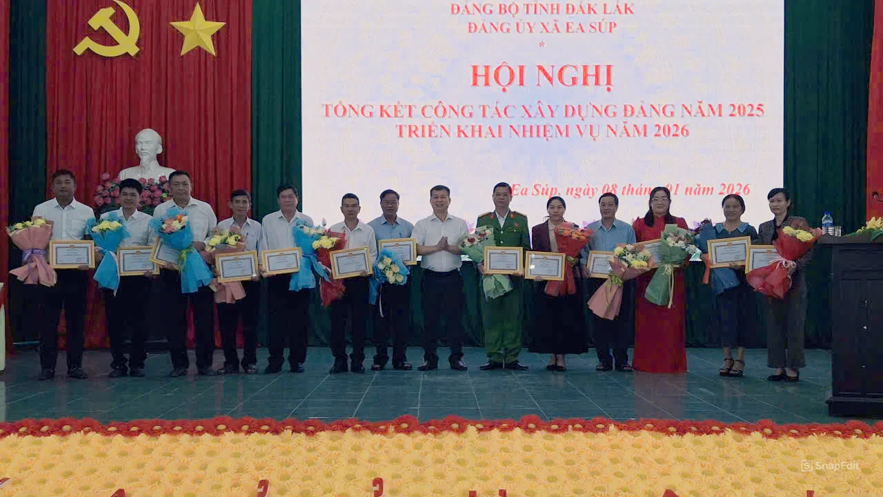 Đảng ủy xã Ea Súp tổng kết công tác xây dựng Đảng năm 2025, triển khai phương hướng nhiệm vụ năm 2026